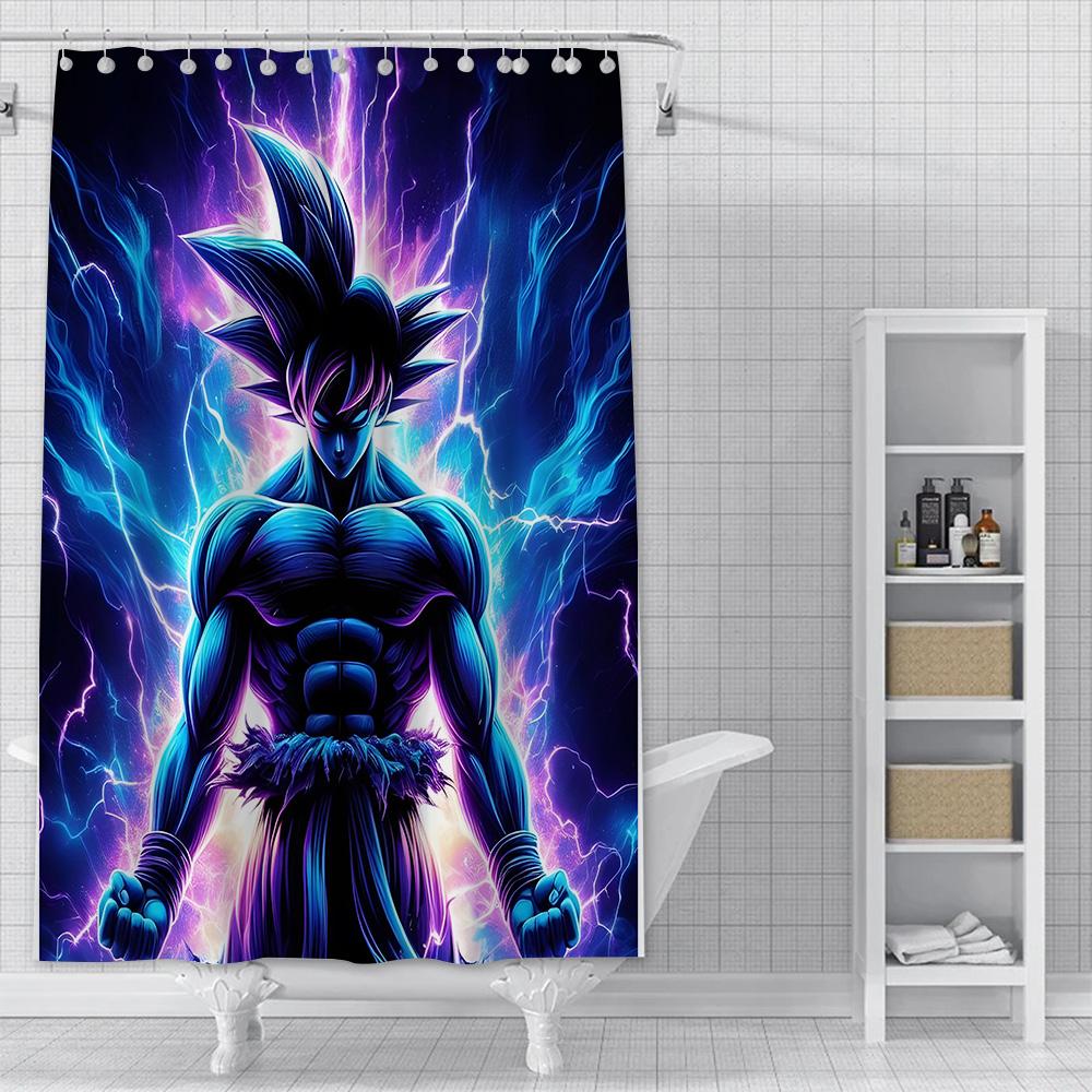 Shower Anime For G-Gokus Curtain Waterproof Polyester Fabric Paint Colorful Bath Curtains Home Bathroom Decor Curtain With Hook