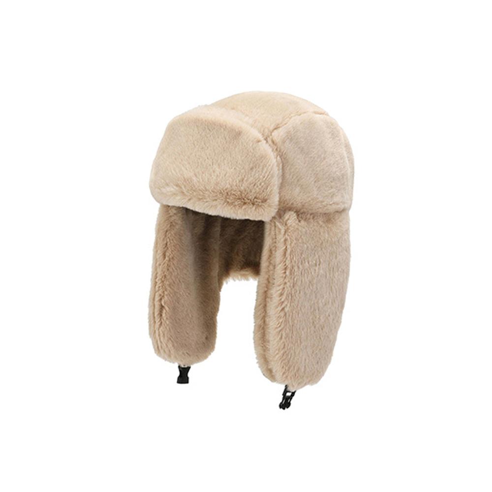 Warm Thick Plush Bomber Hat Winter Hat Trapper Hats Russian Ushanka Snow Caps Earflap Bonnet for Men Women