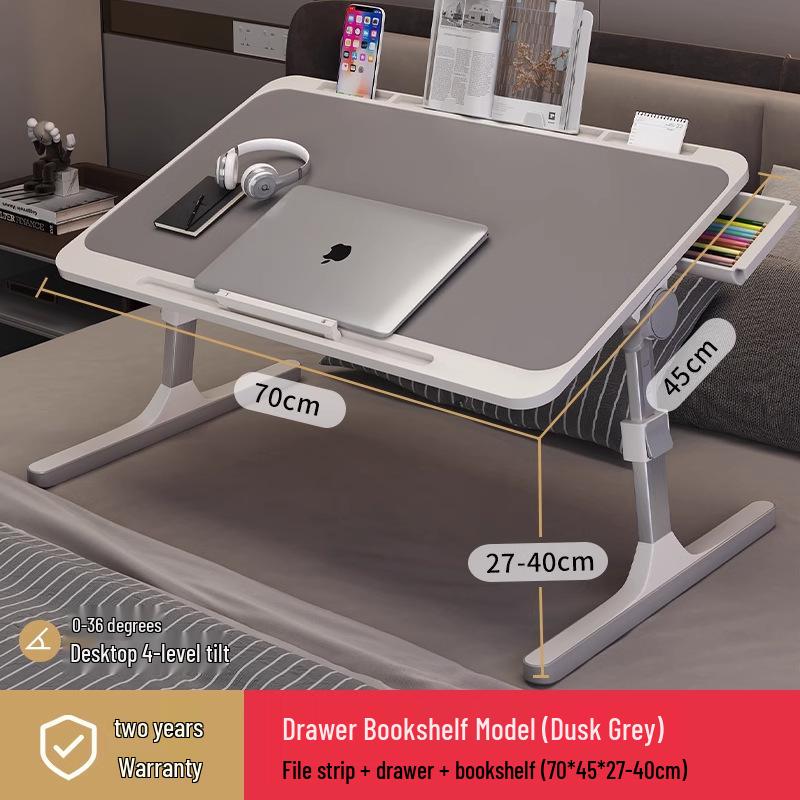 Adjustable Bedside Table: Folding Computer Desk for Student Dorms, Bedrooms, or Home Study