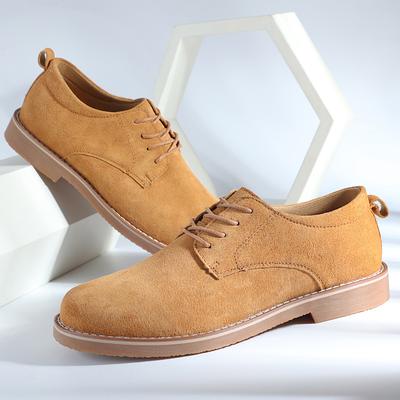 Fashion Men's Derby Shoe Oxford Lace Up Suede Leather Shoes Casual Shoes Outdoor Dress Shoes