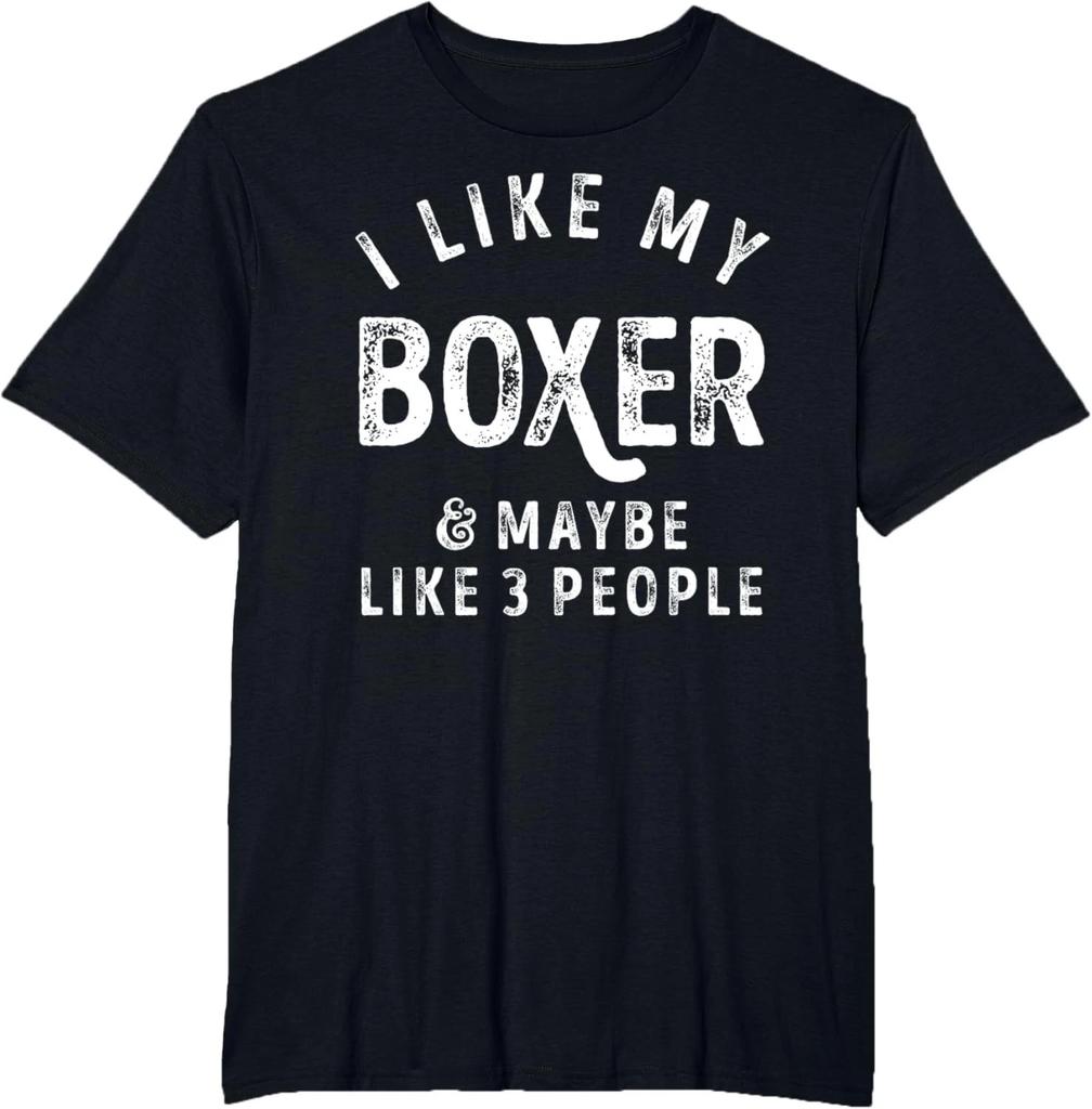 I Like My Boxer And Maybe Like 3 People Dog Lover Retro Men T- Shirt