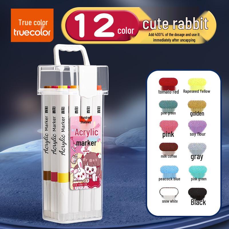 Non-Toxic True Color Astronaut Acrylic Marker Pen - Washable Brush for Children's Graffiti Art