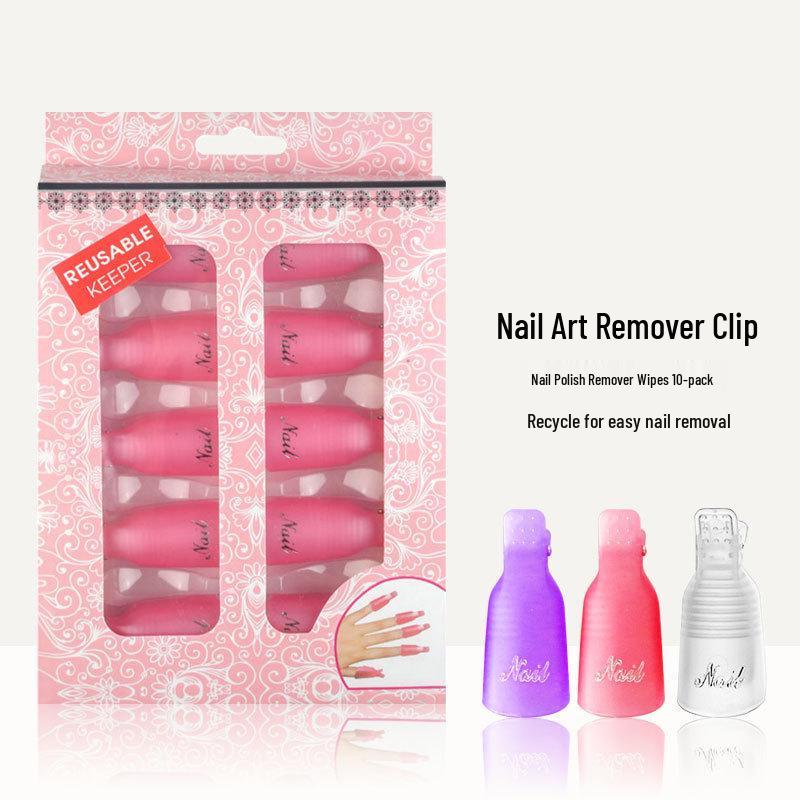 Nail Polish Remover Pack: Includes Clips, Cotton Towel, Phototherapy Remover, 10 Pieces