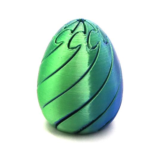 3D Printed Twisting Stress Relief Egg Toy Egg Toy Spiral Articulated Rotating Egg