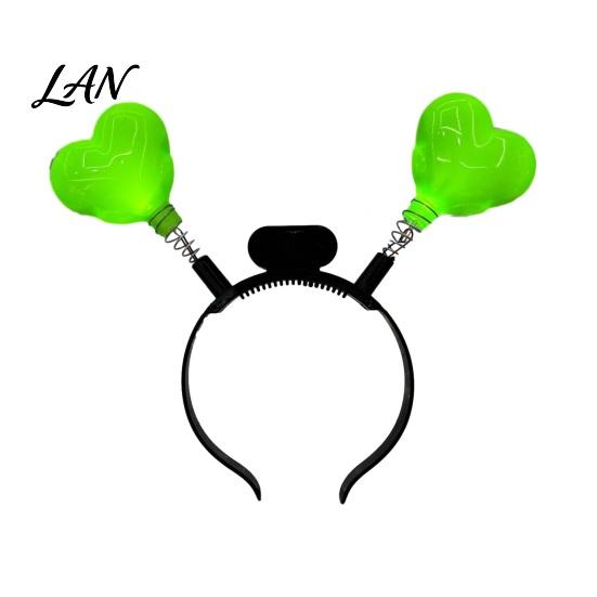One-button Switch Hairband LED Star Headband with Spring, Light Up Wobble Hair Hoop Shape for Party Concert, Glowing Festival Prop Kids Adults,