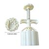 Soft Dough Pastry Press, 75G Plastic Forming Tool with Spring Plunger and Pattern Plate for Family Baking Projects and Handmade Pastries