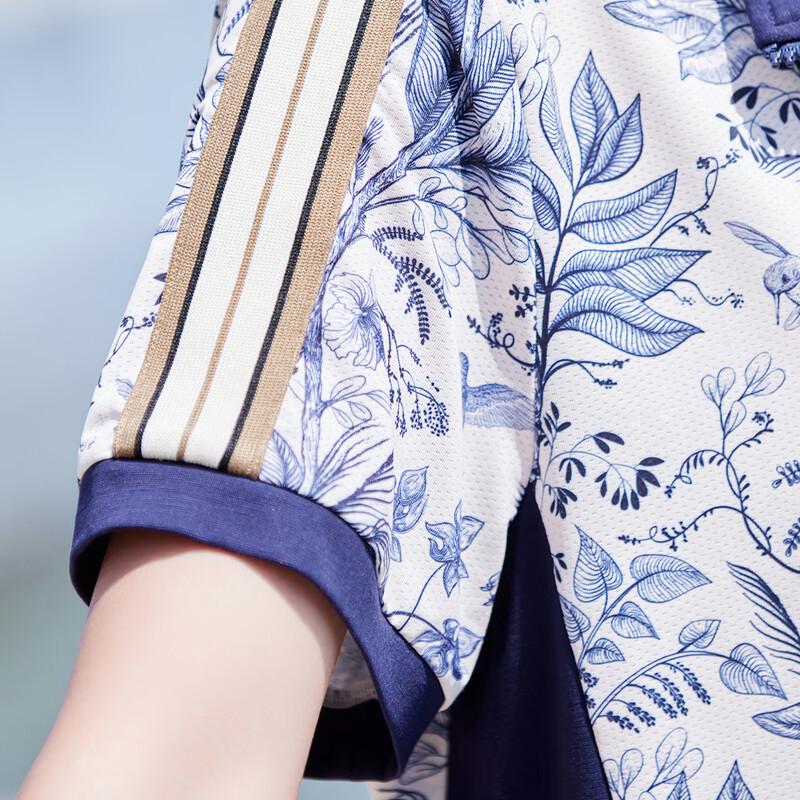 Pasite Women's Chinese Style Floral Print Summer Two-Piece Set