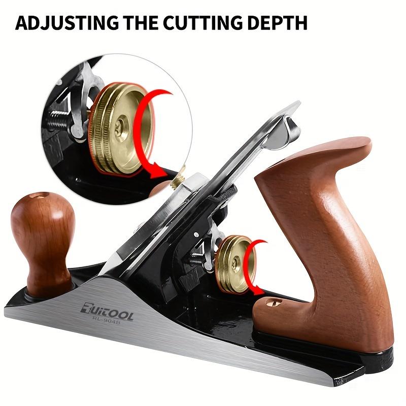 Ostrý ruční hoblík na dřevo: precizní povrchová úprava, nastavitelné, ostré čepele, povrchové ořezávání rohů a srážení hran - kovová a dřevěná konstrukce,