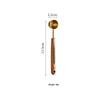 Wooden Handle Stainless Steel Measuring Cups Spoons Baking Tools Coffee Measuring Spoon Set Bartending Scale Accessories