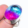 Natural Bi-Color Tourmaline 925 Sterling Silver Jewelry Ring Size 9 AR-17133