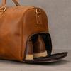 Vintage Crazy Horse Leather Travel Bag Travel Bag Men'S Leather Luggage Bag With Shoes 55Cm Handheld Luggage Bag
