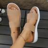 Women's 2026 New Double Strap Knit Platform Slides Sandals Breathable Comfortable Casual Summer Shoes
