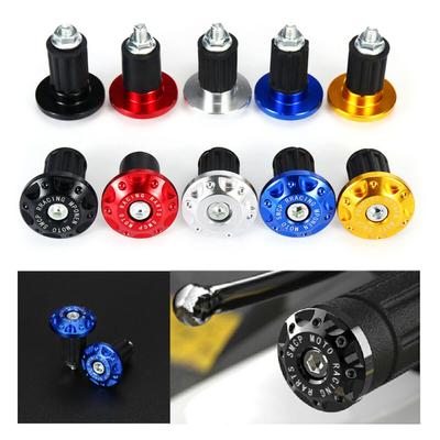 1 Pair Motorcycle Handle Bar Ends Plug Aluminum Alloy Grips Handlebar Plug Caps Modification Accessories