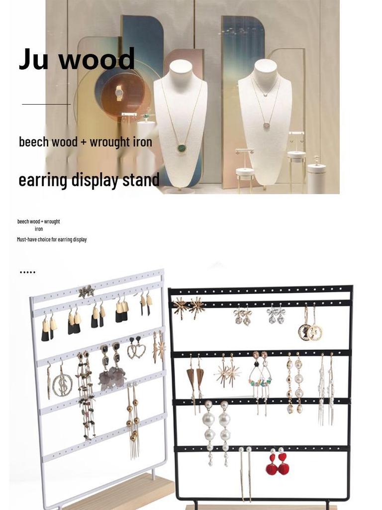 Zhiyu 5-Tier Earring Stand with 100 Holes for Jewelry Storage