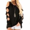 Women's Sexy Pullove Tops Off Shoulder Unique Sleeve Round Neck Top T-shirt