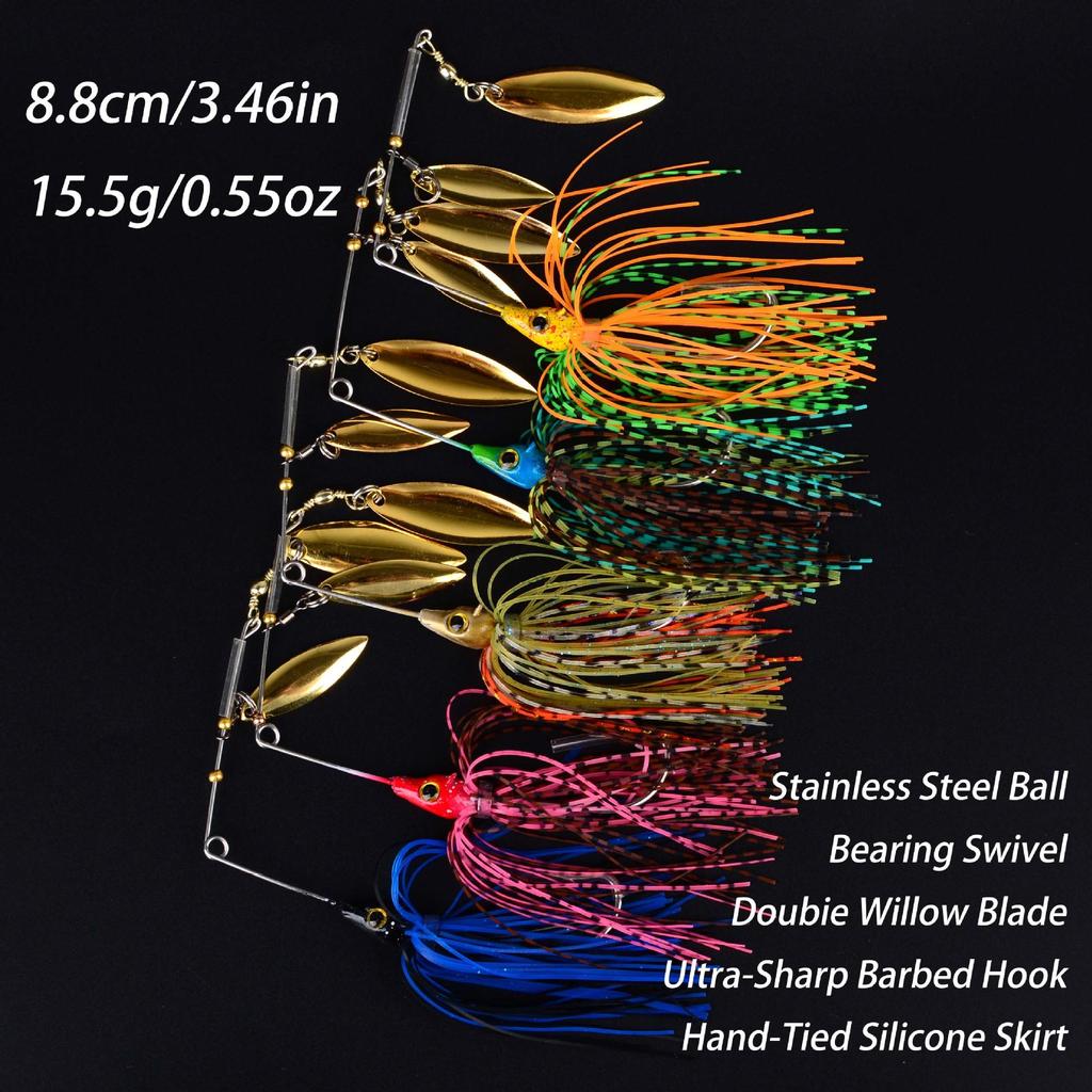 New 15.5g Spinner Blade Fishing Lure - Fake Fish Composite Spinner
