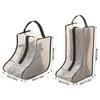 Set Of 2 PVC Boot Bags Dust Protector Shoes Bag Rubber Boot Bag With Clear Viewing Panel High Boot Storage