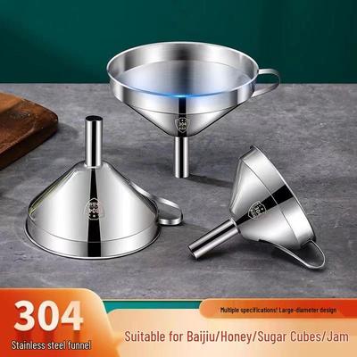 304 Edelstahl Küchen Trichter Set mit Filtersieb für Öl & Wein, Verschiedene Größen