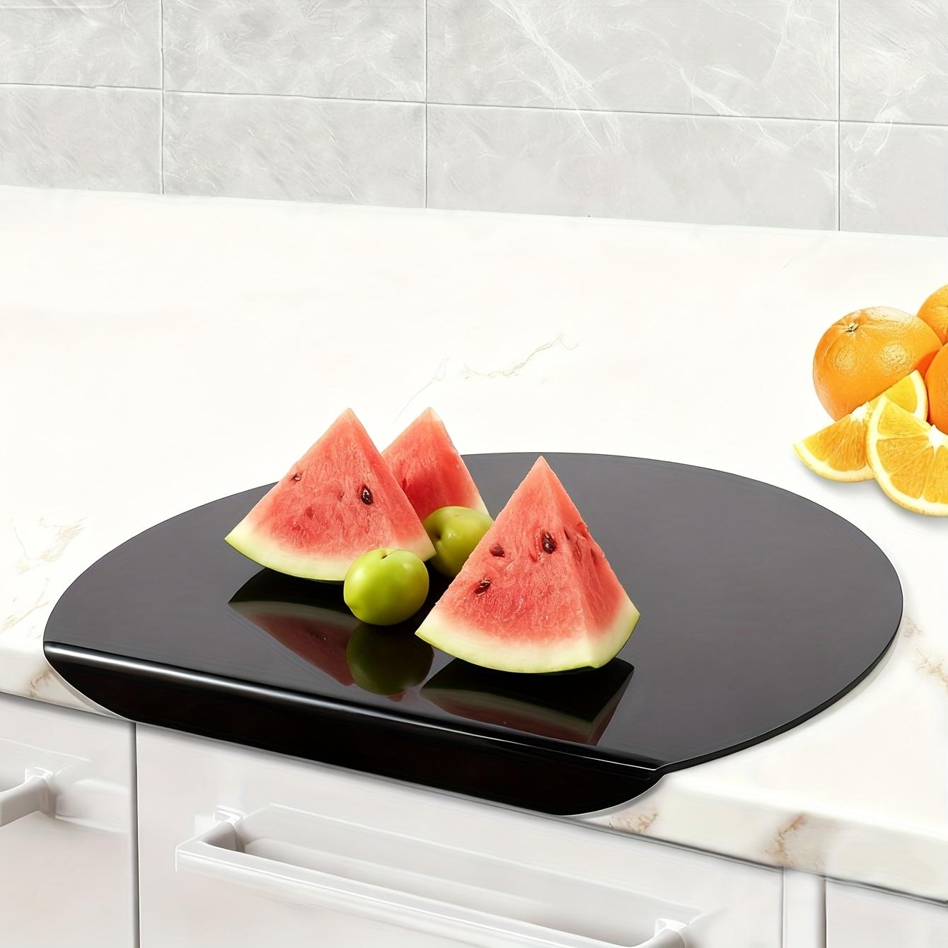 

[Heavy-Duty|Transparent] Heavy-Duty Transparent Black Cutting Board | Non-Slip Lip, Hygienic Easy-Clean | for Kitchen Countertops, Dishwasher 1PC чорний