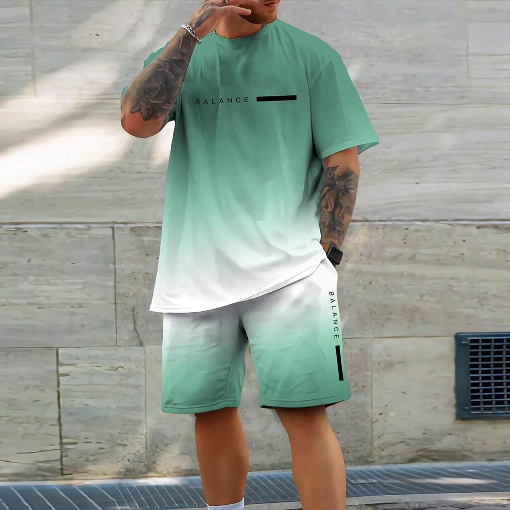 

Men s 3D Casual T-shirt Suit Plus Size Sportswear Multifunctional Casual Suit Summer Shorts Outdoor T-shirt Shorts 6XL