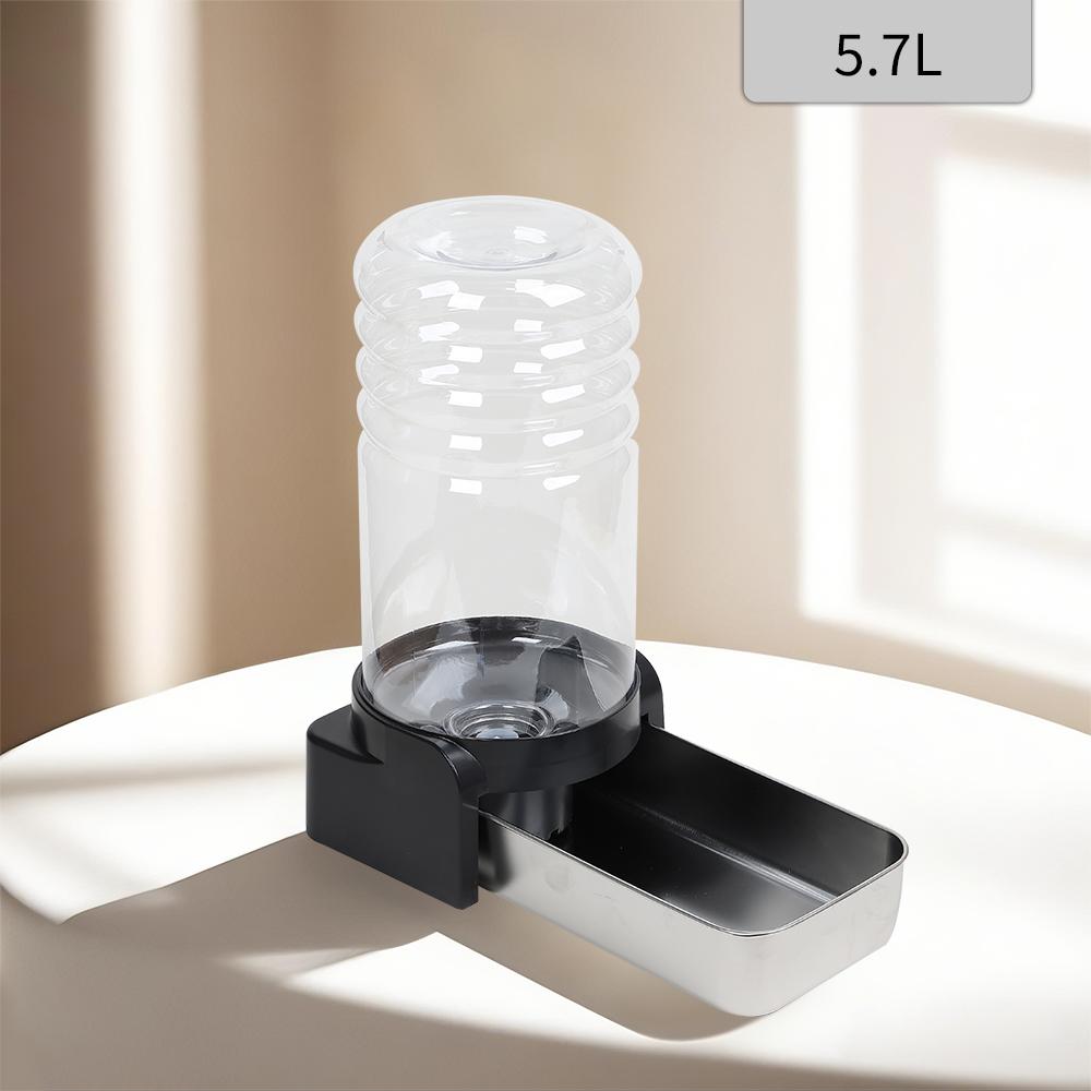 

Gravity Pet Feeder Siphon Stainless Steel Large Capacity Drinking Fountain Transparent Bucket Drinker for Large Dogs