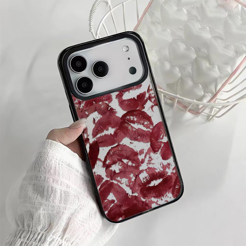 Amore-Love Italian Romantic Pink Lettering Phone Case for IPhone 16 12 13 11 17 14 15 Pro Max Shockproof Cover 15 Pro