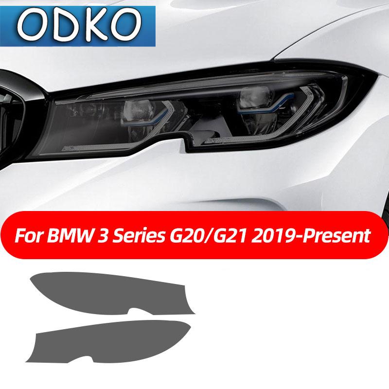 Autocollant TPU Noir Fumée Film Protecteur Phare de Voiture Pour BMW F40 F22 F44 F30 F31 G20 F34 F32 F36 F10 G30 F06 F07 F12 F01 G11
