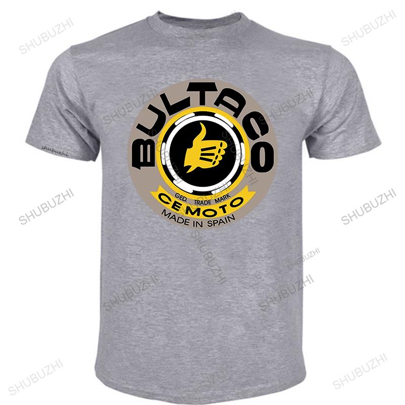 Unisex Sommer Hochwertiges T-Shirt Bultaco Cemoto Motorräder Unisex Weißer Aufdruck T-Shirt Unisex Mode Rundhals T-Shirt Schwarz