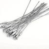 60Pcs Stainless Steels Wire Keychains Rings Circle Metal Keychains Label Rope Braided Steels Chain Heavy Luggage Label Rings
