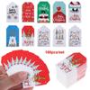 100pcs DIY Xmas Decoration Wrapping Supplies Gift Wrapping Hang Tags Kraft Tag Christmas Labels
