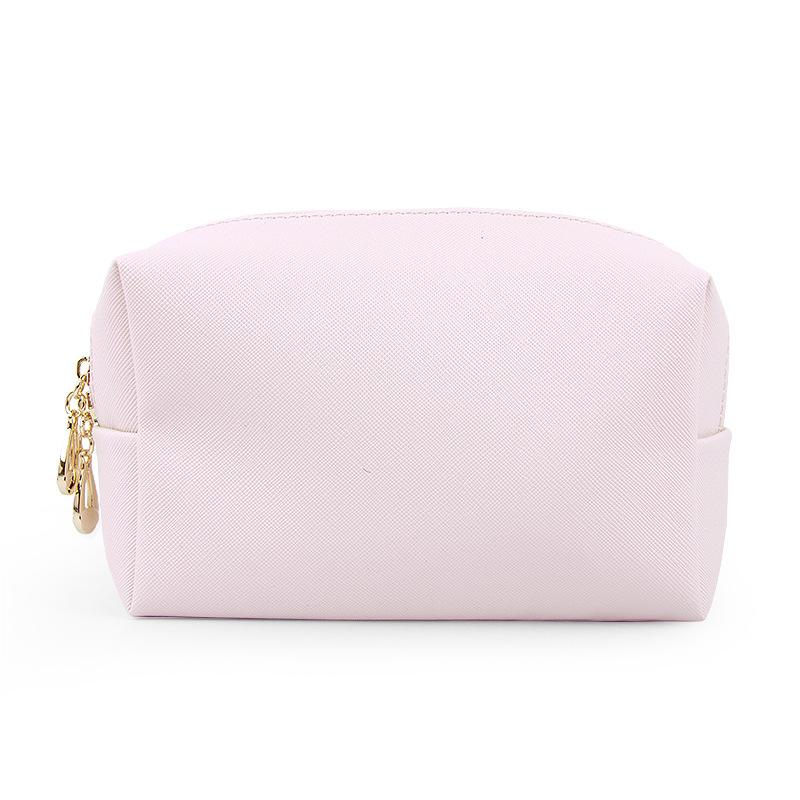 Cosmetic Bag Women Popular Product Pu Hand-Held Portable Square Waterproof Zipper Cute Travel Makeup Skincare Bag