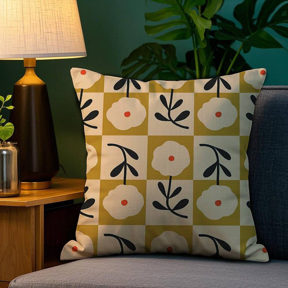 Luxury Pillow Case Sofa Living Room Bedroom Double-sided Printing Brand O-Orla Kiely Square Cushion Nap Time Pillow Case