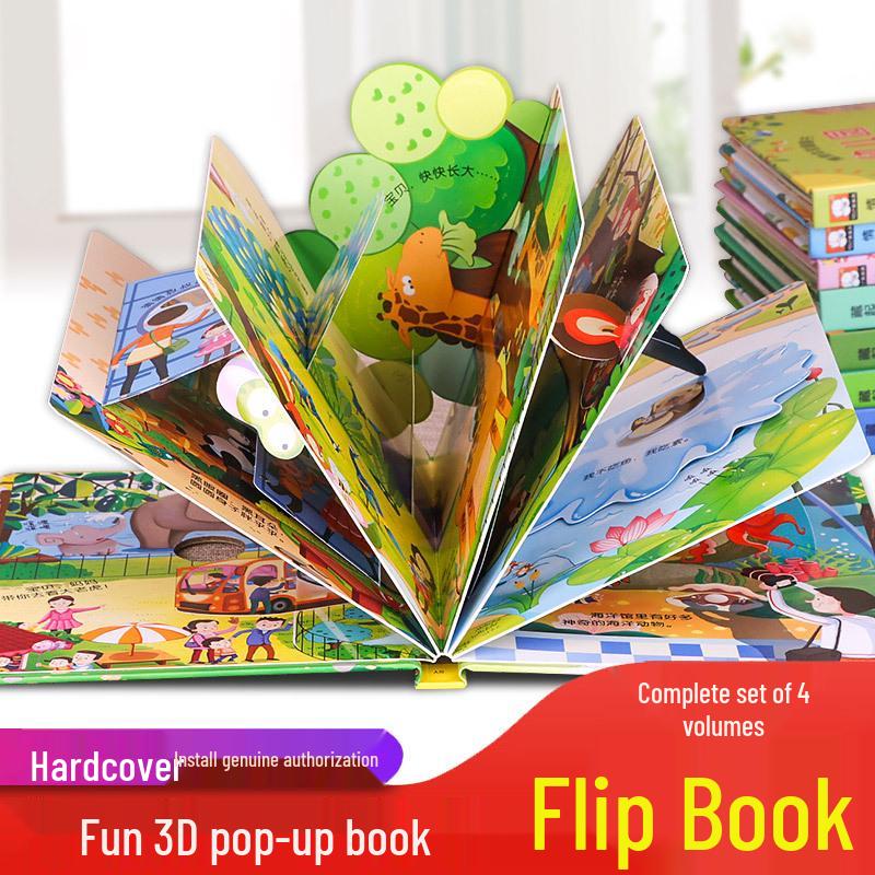 8-Volume 3D Pop-Up Science Book for Kids: Tear-Resistant Hardcover Picture Series