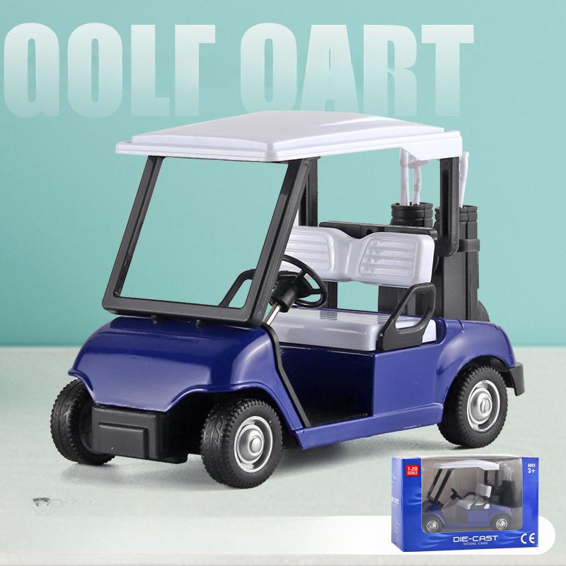 Modello di Golf Cart in Lega Scala 1/20 Giocattoli Modello di Auto in Metallo Diecast Alta Simulazione Veicolo Giocattolo a Retrazione Collezione Regalo di Compleanno per Ragazzo