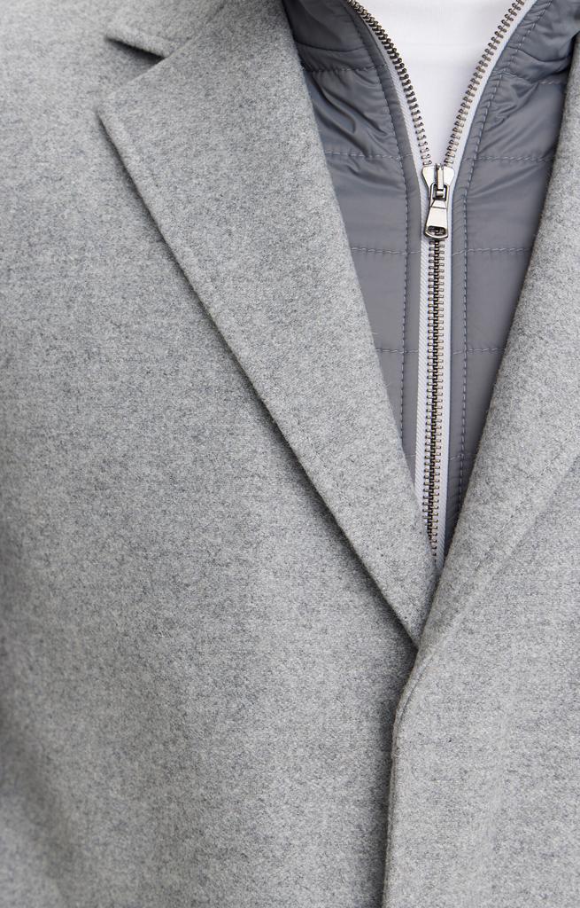 Slim Fit Coat With Recycled Wool 48