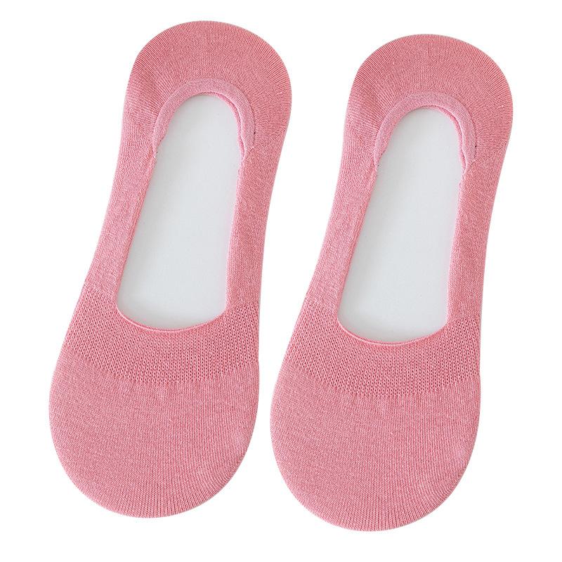 Female Summer Thin Does Not Fall with Solid Color Shallow Mouth Invisible Boat Socks