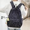 Graffiti Backpack Student Large Capacity School Bag Unisex Tie-Dye Printed Backpack