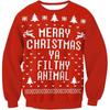 New Green Hair Monster Santa Claus 3D Digital Print Christmas Peripheral Round Neck Long Sleeved Women's Pullovers