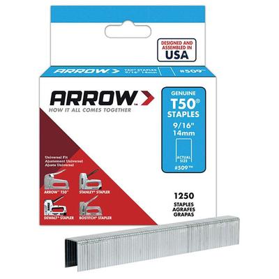 T50 Staples 14mm 9/16'' 1250pk