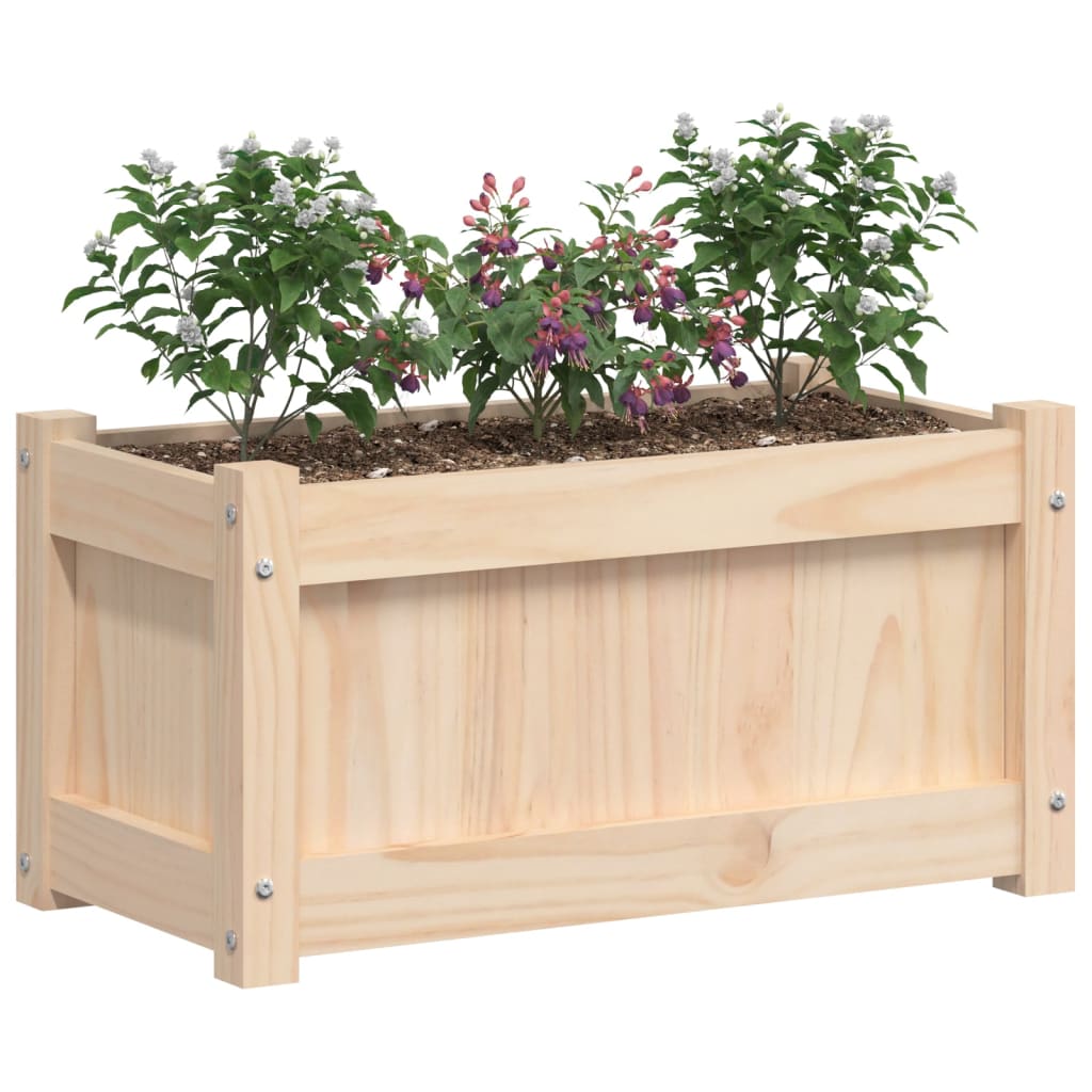 Vidaxl Donica Ogrodowa, 60X31X31 Cm, Lite Drewno Sosnowe