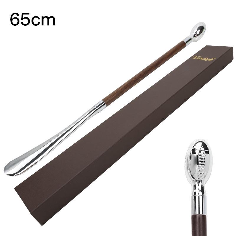 Maximilian Luxury Shoehorn with Metal and Wood Handle for Home or Hotel Use