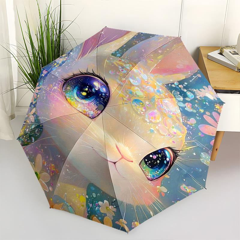 1pc animal Umbrella Portable Folding Umbrella Iron Frame Hole Bone Structure Outdoor Home Umbrella