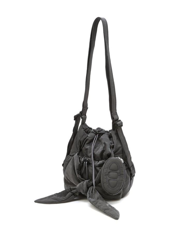 Athe Vanessabruno [Ruban] Dark Gray Ribbon Backpack And Shoulder Bag Mini Aaba5F941G3