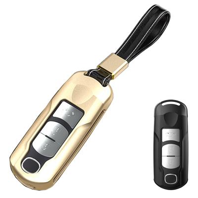 LETINGFAR Schlüsselhülle für Mazda Smart Key Abdeckung Legierung 2/3 Tasten Schlüsselhalter für