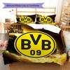 Borussia Custom Name Pattern Bedding,Quilt Set Quilt Cover Pillowcase Home Birthday Gift(1 * Duvet Cover + 2 * Pillowcase, Without Core)