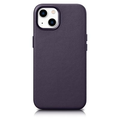 Oryginalne skórzane etui do iPhone 14 Plus MagSafe Case Skórzane ciemnofioletowe