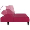 2 Seater Sleeper Sofa in Burgundy Velvet