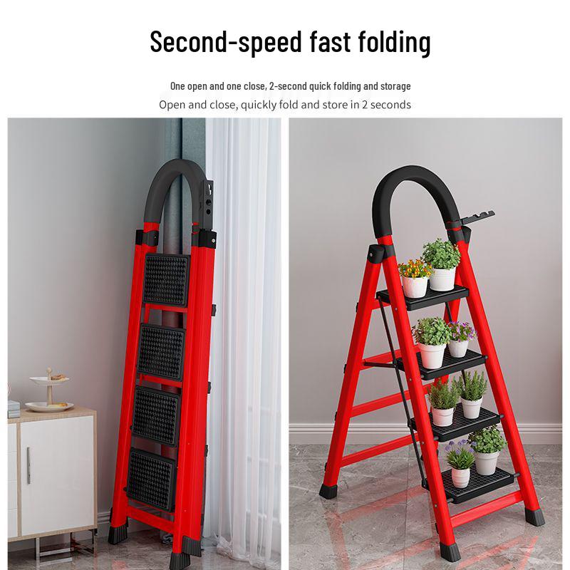 Portable Multi-Functional A-Frame Folding Ladder for Home and Engineering Use