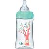 Biberon anti-colique - dodie - 270 ml - tétine ronde - 0-6 mois - 3 vitesses - débit 2 - vert