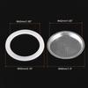 Uxcell Silicone Gasket for 2-Cup Moka Coffee Pot, 42x55mm (1 Piece) and Stainless Steel Filter Screens, 48x42mm (3 Pieces)